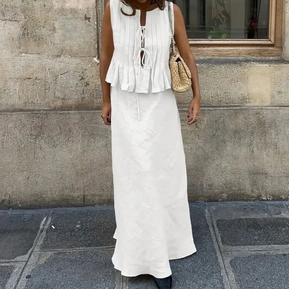 White Skirt and top set
